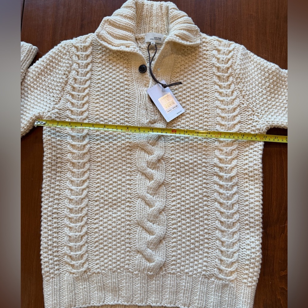 Jack Spade NWT Cream Cable Knit Sweater Size Small - Picture 5 of 6